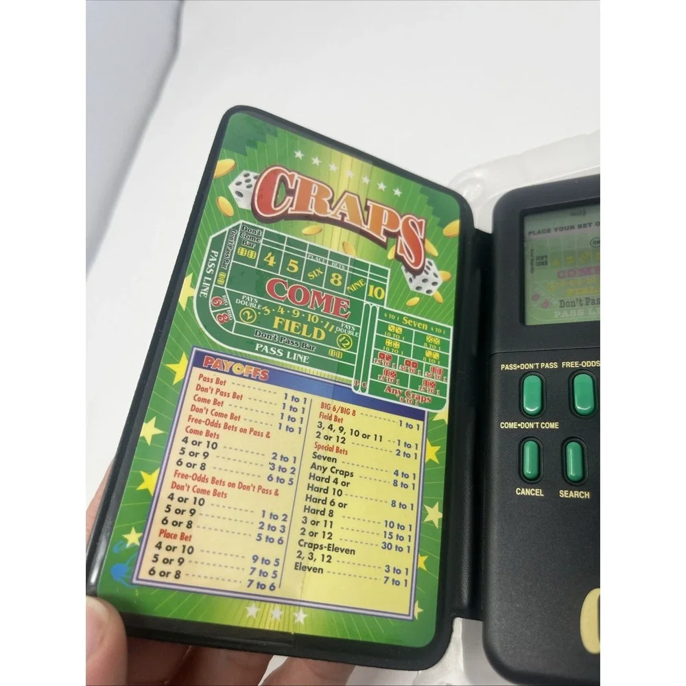 Vtg RADIO‎ SHACK Handheld Electronic Craps Game Tested In Box,Instruction 1996
